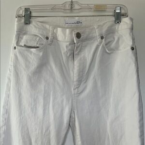 LOFT Women's High Rise White Jeans skinny size 28